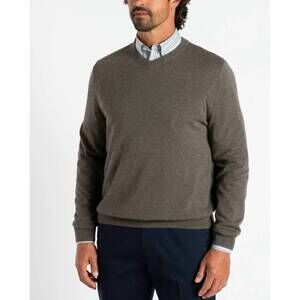 NEW DUCK HEAD buckley merino v-neck sweater in grey